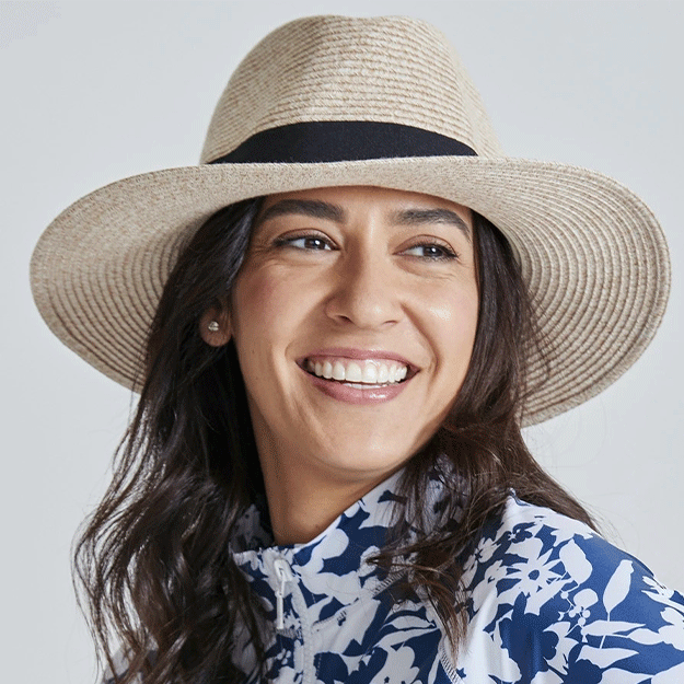Cancer Council Unisex Cafe Fedora - Natural/Black – AustralianGear