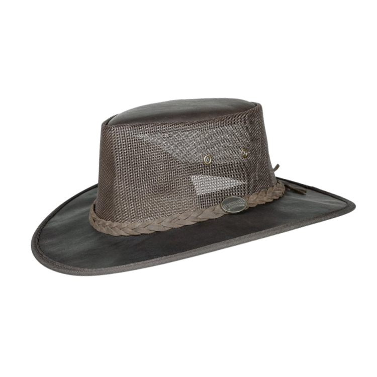 Barmah 1038BC Squashy Kangaroo Cooler Hat Dark Brown