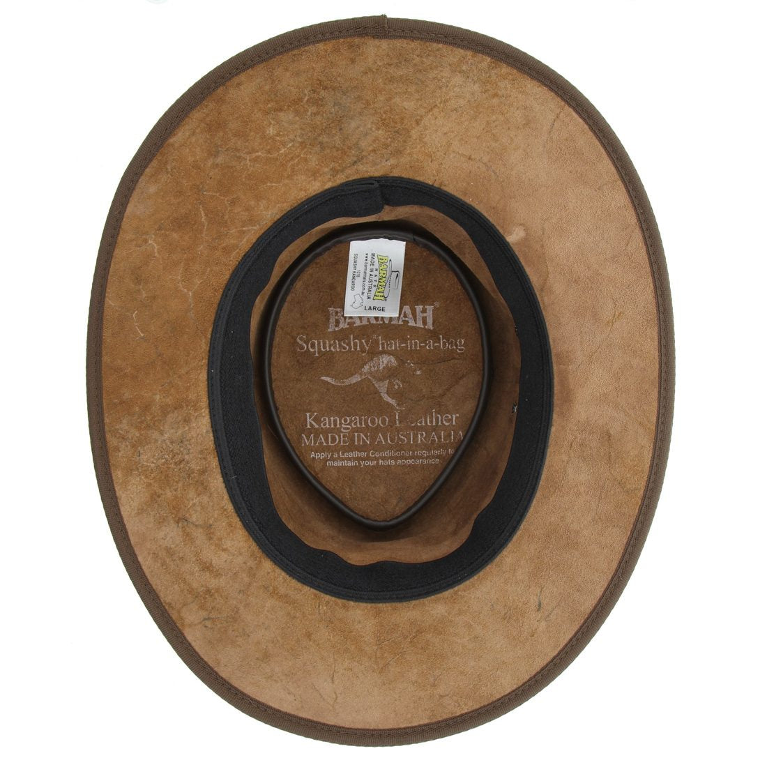 Barmah Squashy Kanguru 1018 – Cappello In Pelle Di Canguro Pieghevole, Marrone