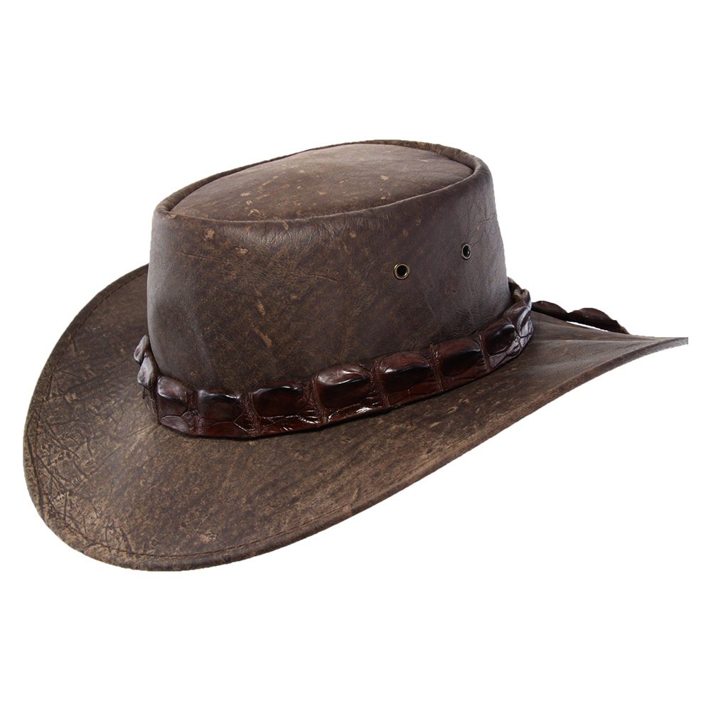 Jacaru Hats Wild Roo Croc Stonewash AustralianGear