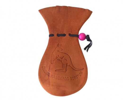 Jacaru Hats Kangaroo Scrotum Coin Purse Tan AustralianGear