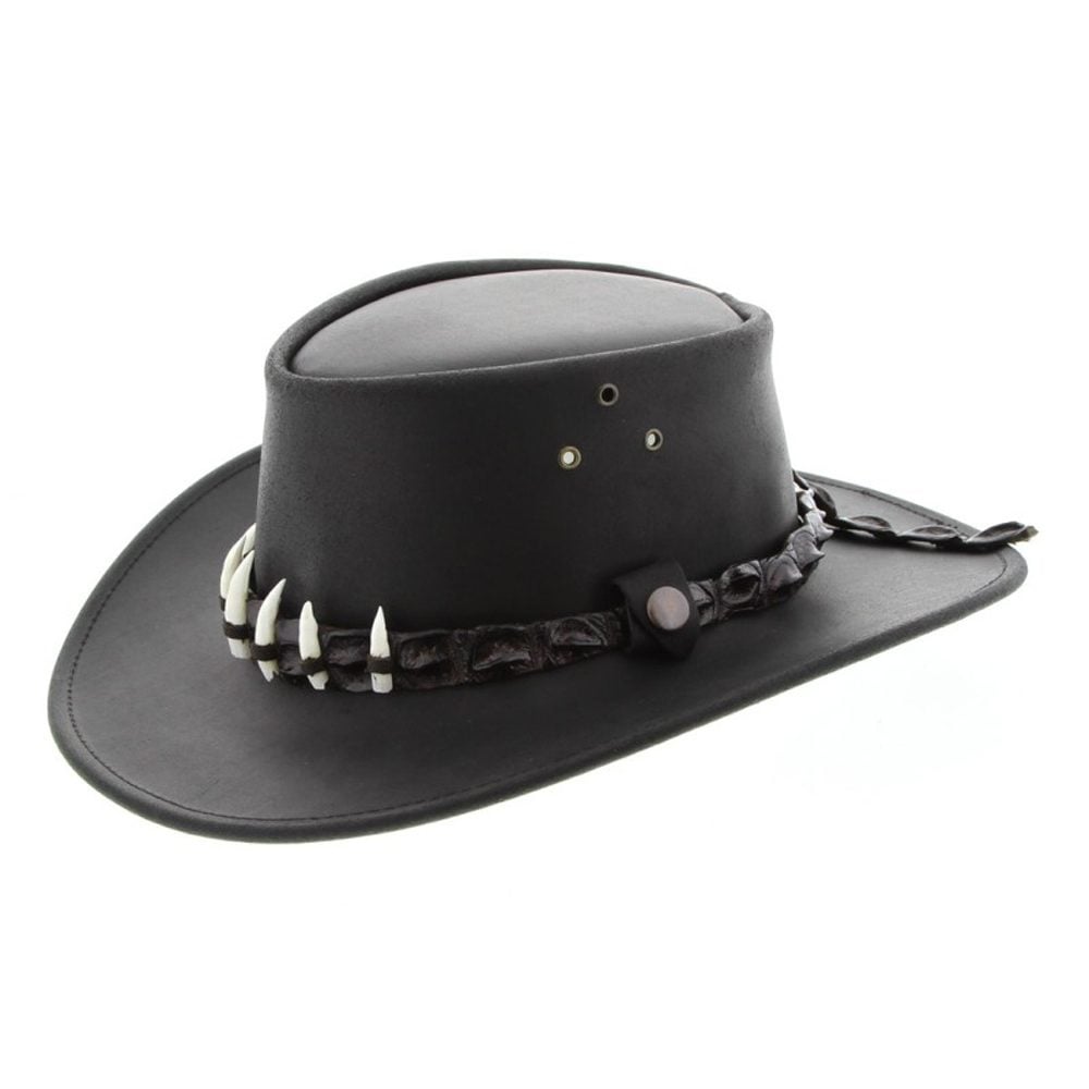 Jacaru Hats Wallaroo Croc - Black – AustralianGear display picture 1