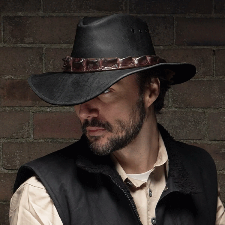 Kakadu Longreach Shapeable Leather Hat Black AustralianGear