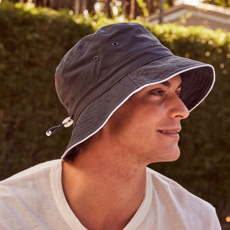 Cancer Council Jester Cotton Bucket Hat Navy/White – AustralianGear
